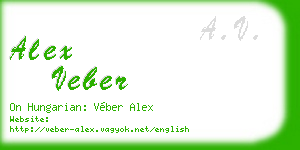 alex veber business card